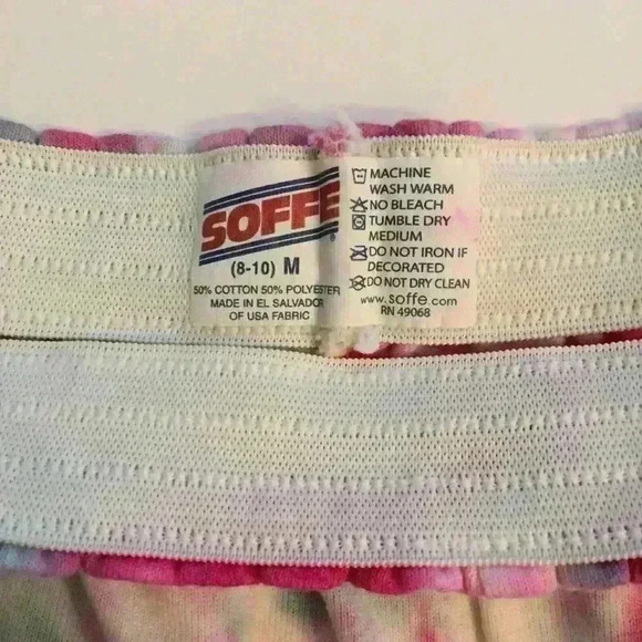 NWOT hand Tie dye Soffe Shorts girl M - Picture 2 of 2